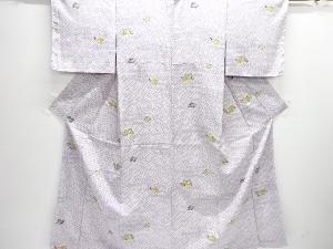 波に読本模様小紋着物